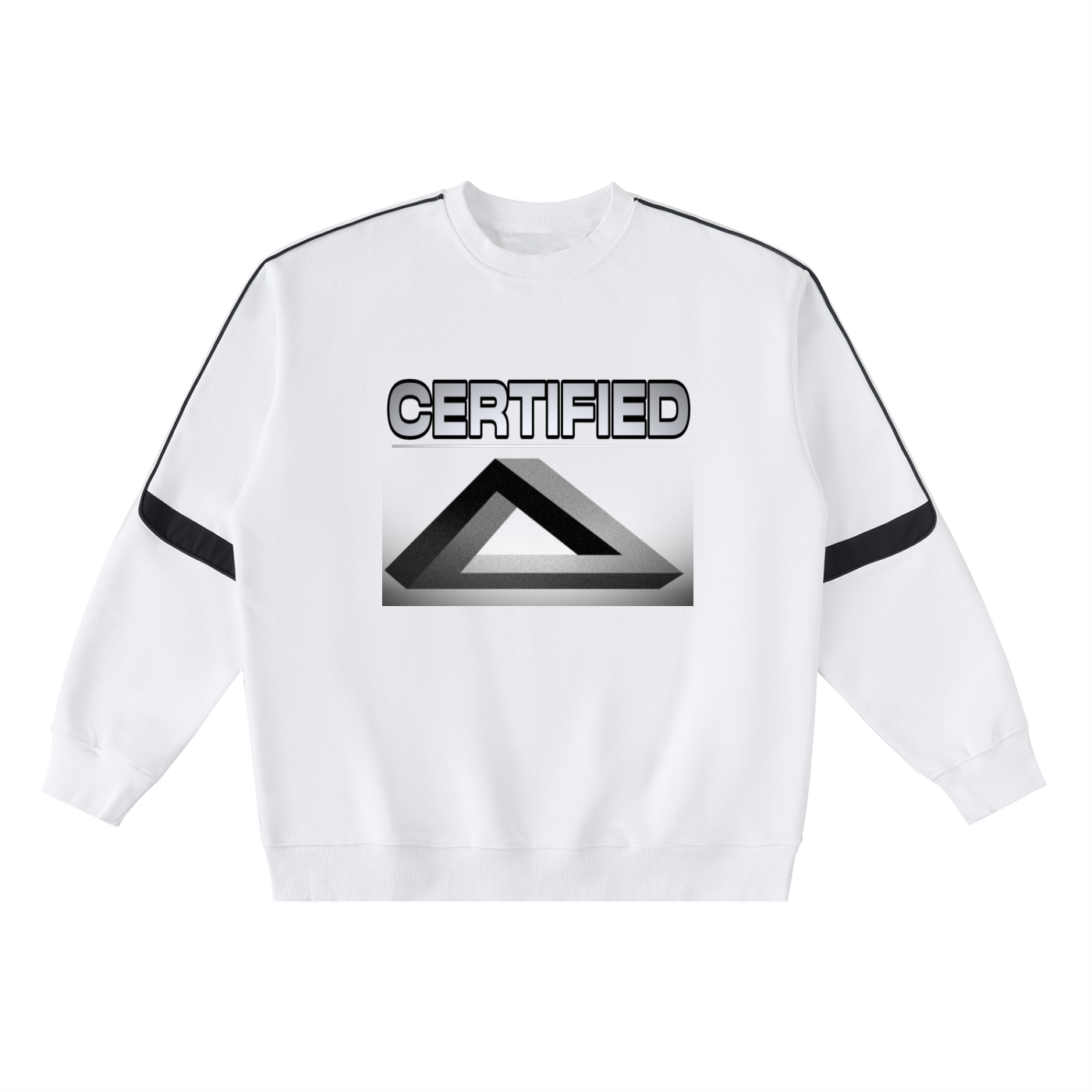 Oversized Crewneck Taped Sweatshirt
