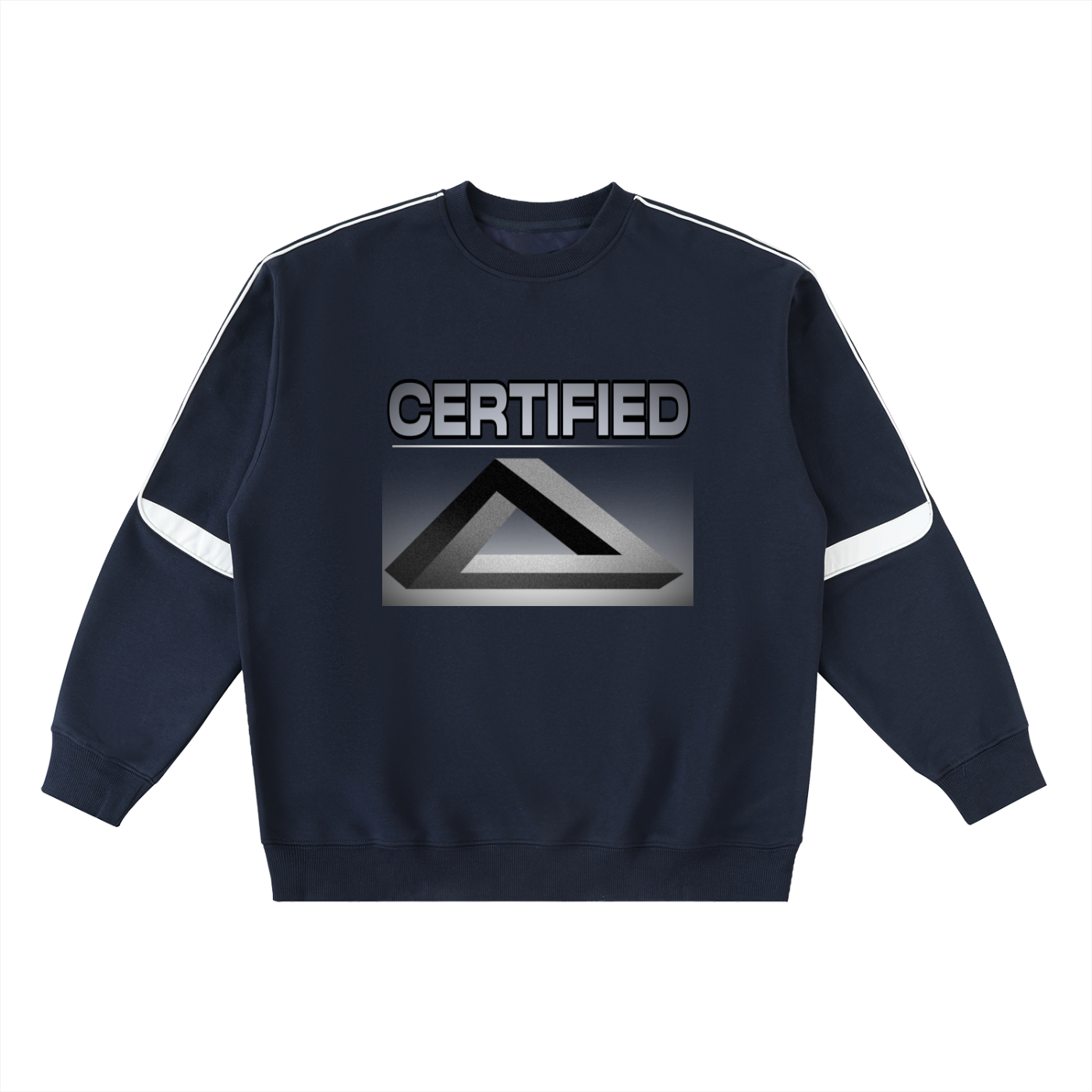 Oversized Crewneck Taped Sweatshirt