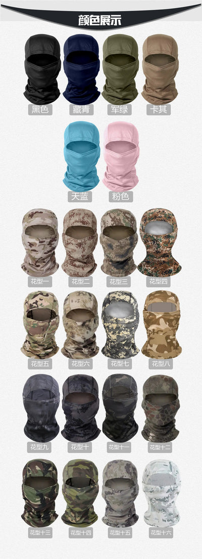 Tactical Balaclava Hat Motorcycle Face Mask For Men Women Full Face Mask Hood UV Protection Ski Sun Hood Tactical Masks