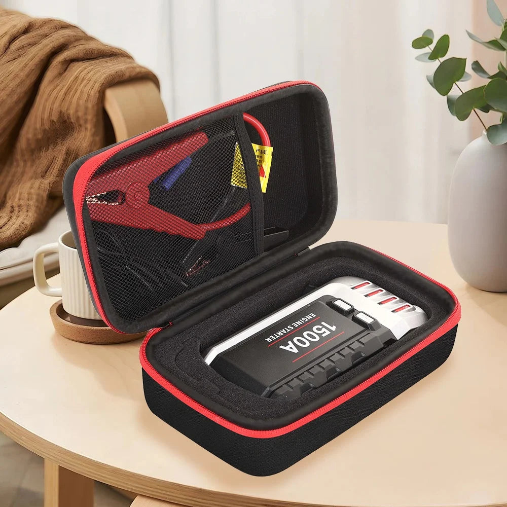Portable EVA suitcase, travel case, car jump start power supply, car battery charger, storage bag