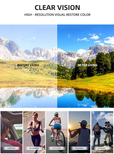 Luxury Square Vintage Polarized Cycling Sunglasses Men Women Fashion Travel Driving Fishing Sun Glasses Male Eyewear UV400