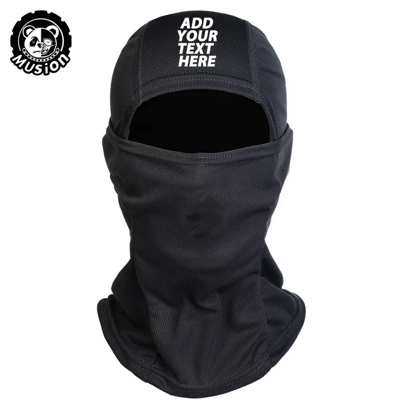 Musion  Personalized Full Mask Unique Logo Customized Balaclava for Riding Motorcycle Customizable Couple Style