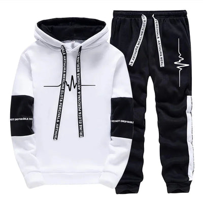 Mens Tracksuit Printing Casual Sweatshirts Sportswear Outdoors Sports Jogging Mens Clothing Single Piece Hoodie Pants Streetwear