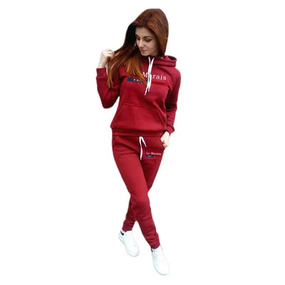 Clothing Comfort Set Quality Casual Hot Sales Fashion Woman Two Piece Set Daily Hoodie Sports Jogging Printing Women's Tracksuit