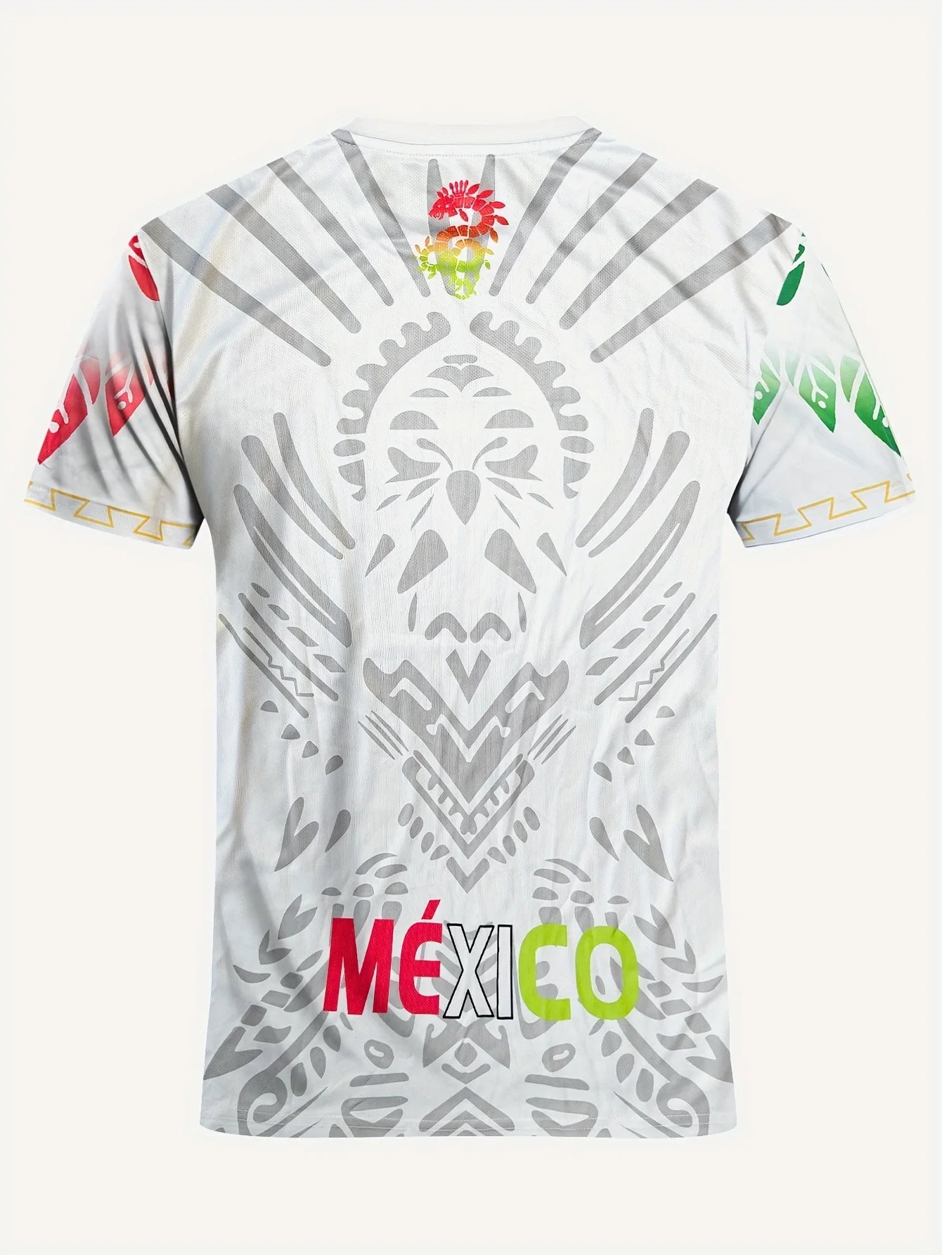 Mexican style men's football jersey & round neck comfortable top & suitable for competition, football training and daily leisure