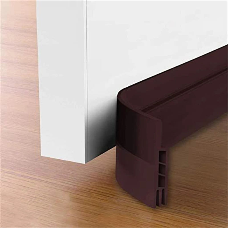 100cm Silicone Door Draught Excluder Door Bottom Sealing Strip Tape Weatherstrip Waterproof Wind Proof Sound Insulation