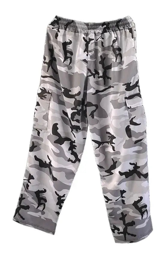 Large Pocket Loose Overalls Men's Outdoor Sports Jogging Tactical Pants Elastic Waist Casual Work Pants camouflage pants by DSers-AliExpress Dropshipping
