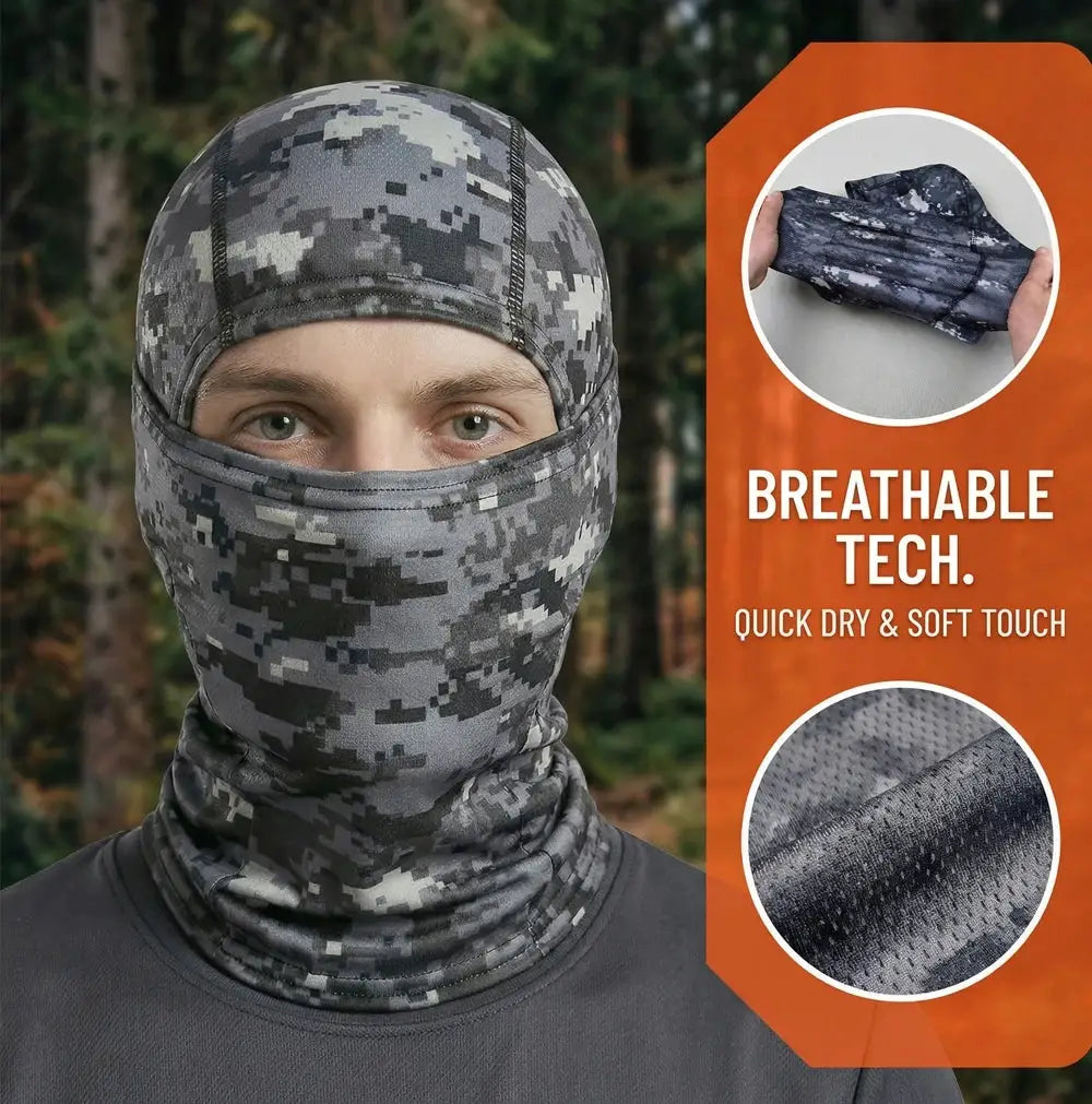 Summer Men's Women's Elastic Breathable Balaclava Hat Sunscreen Cycling Full Face Mask Scarf For Hiking Fishing Skiing by SouthValleyCertified