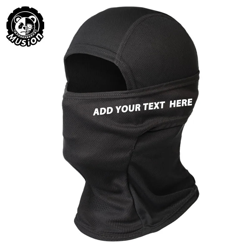 Musion  Personalized Full Mask Unique Logo Customized Balaclava for Riding Motorcycle Customizable Couple Style