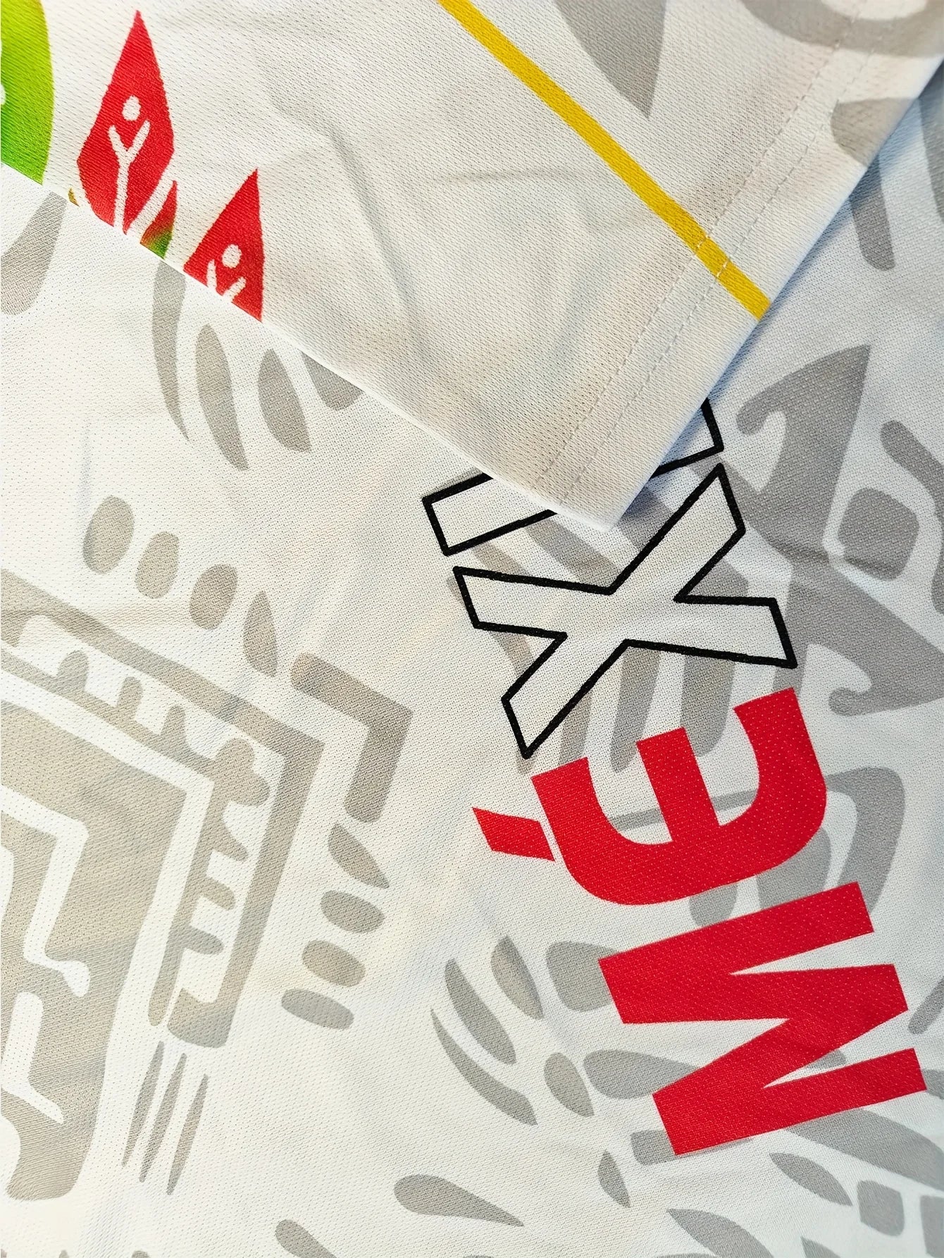 Mexican style men's football jersey & round neck comfortable top & suitable for competition, football training and daily leisure