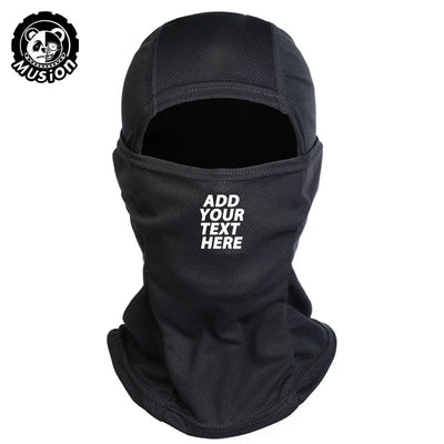 Musion  Personalized Full Mask Unique Logo Customized Balaclava for Riding Motorcycle Customizable Couple Style