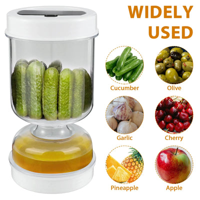 Pickles Jar Dry and Wet Dispenser Pickle Olives Hourglass Jar Leakproof Reusable for Food Storage Kitchen Foods Separator Tools