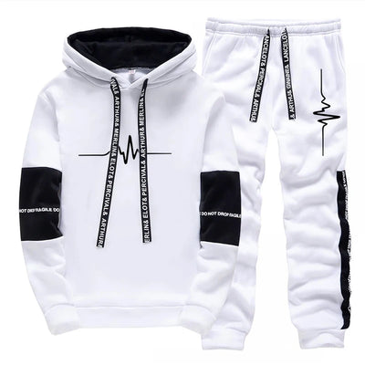 Mens Tracksuit Printing Casual Sweatshirts Sportswear Outdoors Sports Jogging Mens Clothing Single Piece Hoodie Pants Streetwear