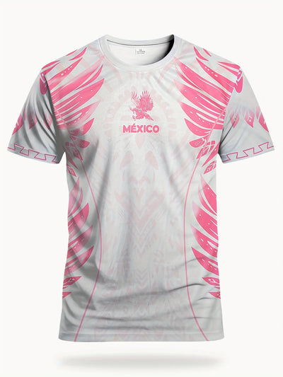 Mexican style men's football jersey & round neck comfortable top & suitable for competition, football training and daily leisure