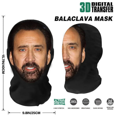 Halloween Terrifying Mask Ronaldo Kanye Mask Interesting 3D Printed Seamless Hat Mascaras Cosplay Facial Mask Party Cosplay Prop
