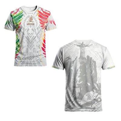 Mexican style men's football jersey & round neck comfortable top & suitable for competition, football training and daily leisure