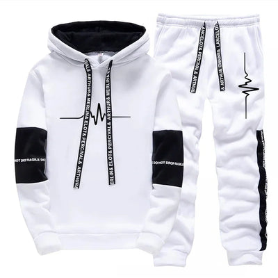 Mens Tracksuit Printing Casual Sweatshirts Sportswear Outdoors Sports Jogging Mens Clothing Single Piece Hoodie Pants Streetwear