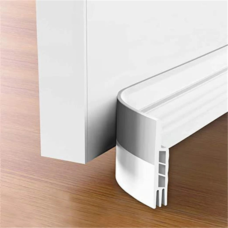 100cm Silicone Door Draught Excluder Door Bottom Sealing Strip Tape Weatherstrip Waterproof Wind Proof Sound Insulation