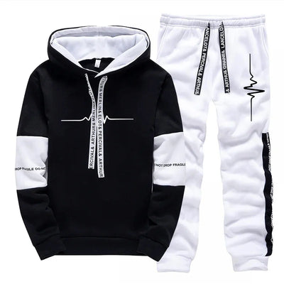 Mens Tracksuit Printing Casual Sweatshirts Sportswear Outdoors Sports Jogging Mens Clothing Single Piece Hoodie Pants Streetwear