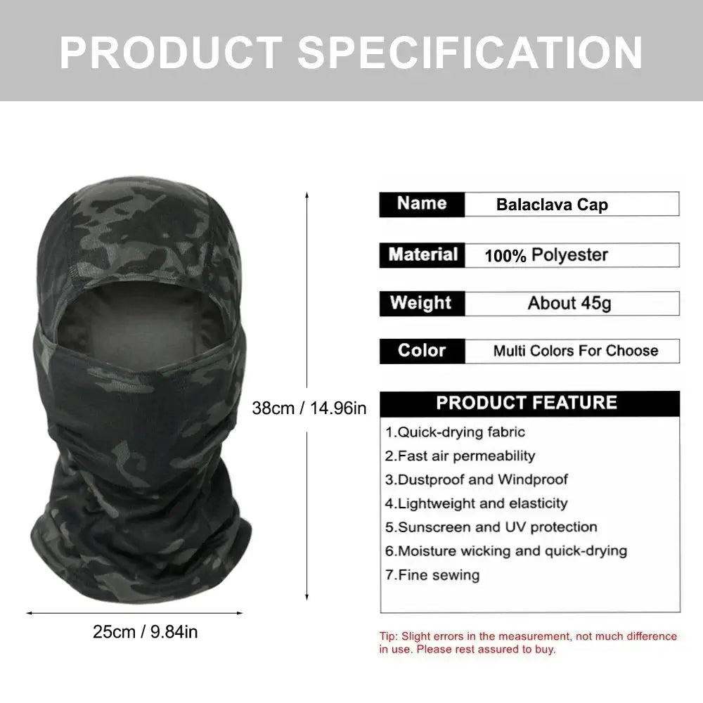 Summer Men's Women's Elastic Breathable Balaclava Hat Sunscreen Cycling Full Face Mask Scarf For Hiking Fishing Skiing by SouthValleyCertified