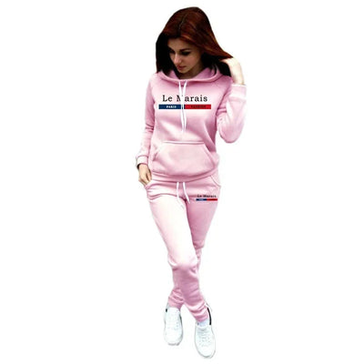 Clothing Comfort Set Quality Casual Hot Sales Fashion Woman Two Piece Set Daily Hoodie Sports Jogging Printing Women's Tracksuit