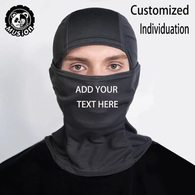 Musion  Personalized Full Mask Unique Logo Customized Balaclava for Riding Motorcycle Customizable Couple Style