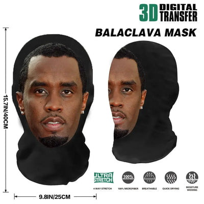 Halloween Terrifying Mask Ronaldo Kanye Mask Interesting 3D Printed Seamless Hat Mascaras Cosplay Facial Mask Party Cosplay Prop