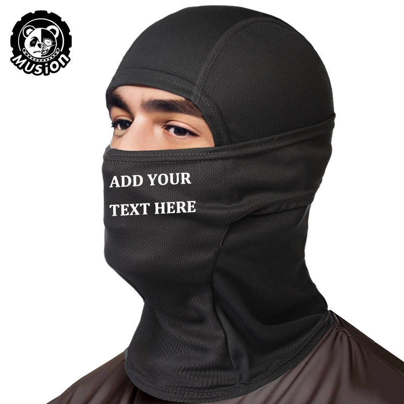 Musion  Personalized Full Mask Unique Logo Customized Balaclava for Riding Motorcycle Customizable Couple Style