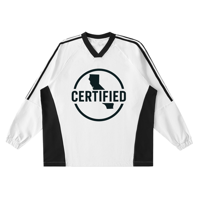 Color-Block V-Neck Long-Sleeve T-Shirt