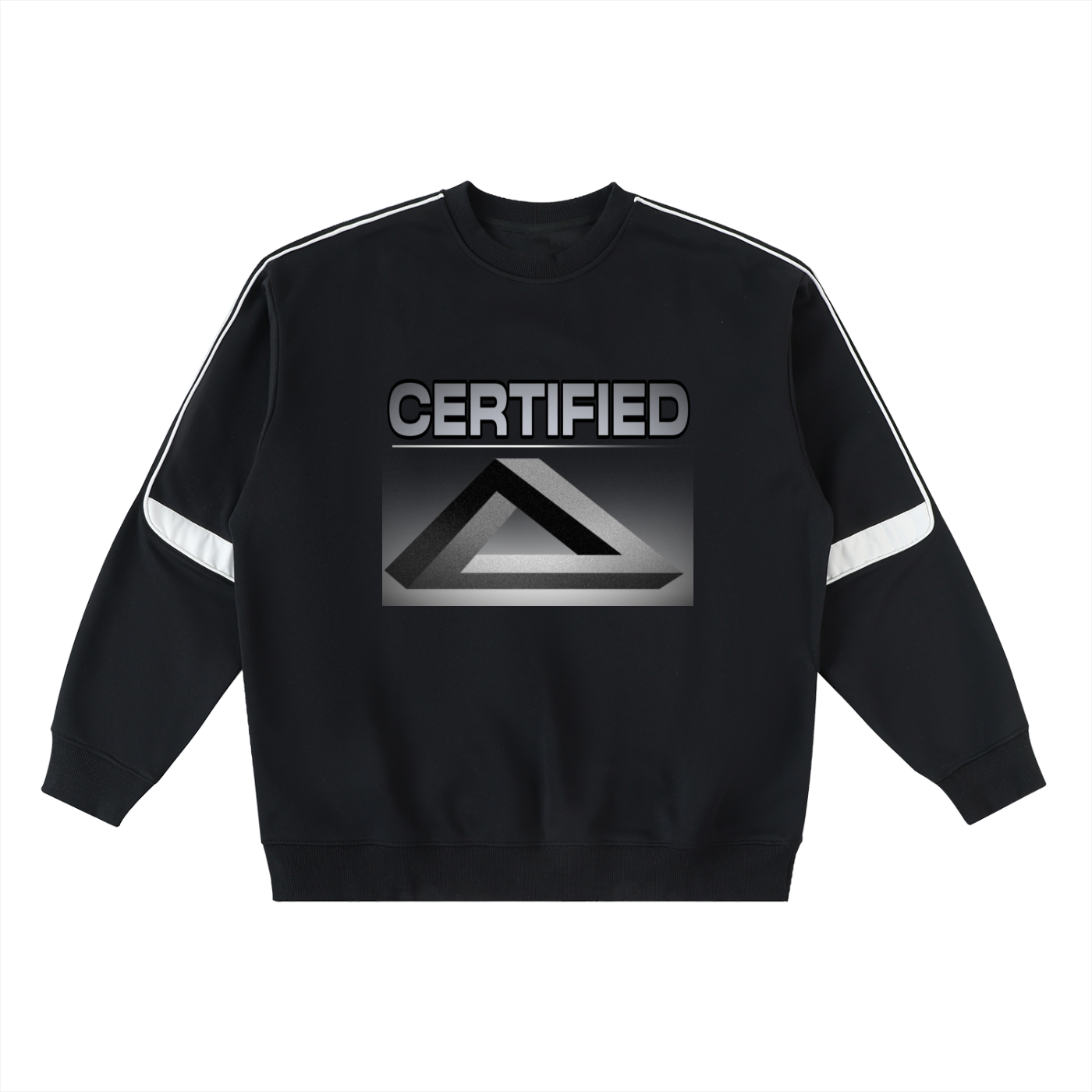 Oversized Crewneck Taped Sweatshirt